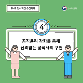 공직윤리 강화를 통해 신뢰받는 공직사회 구현