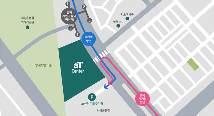 aT센터 위치 약도