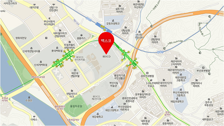 부산 벡스코 제2전시장 약도