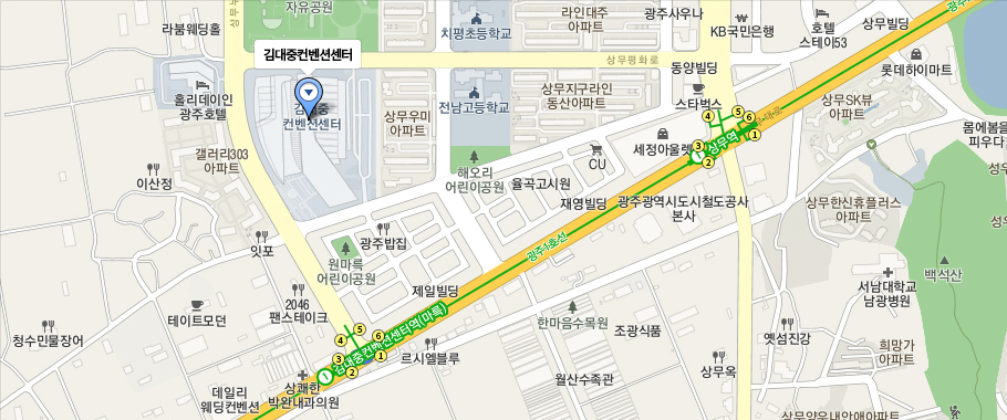 광주 김대중컨벤션센터 제2전시장 약도