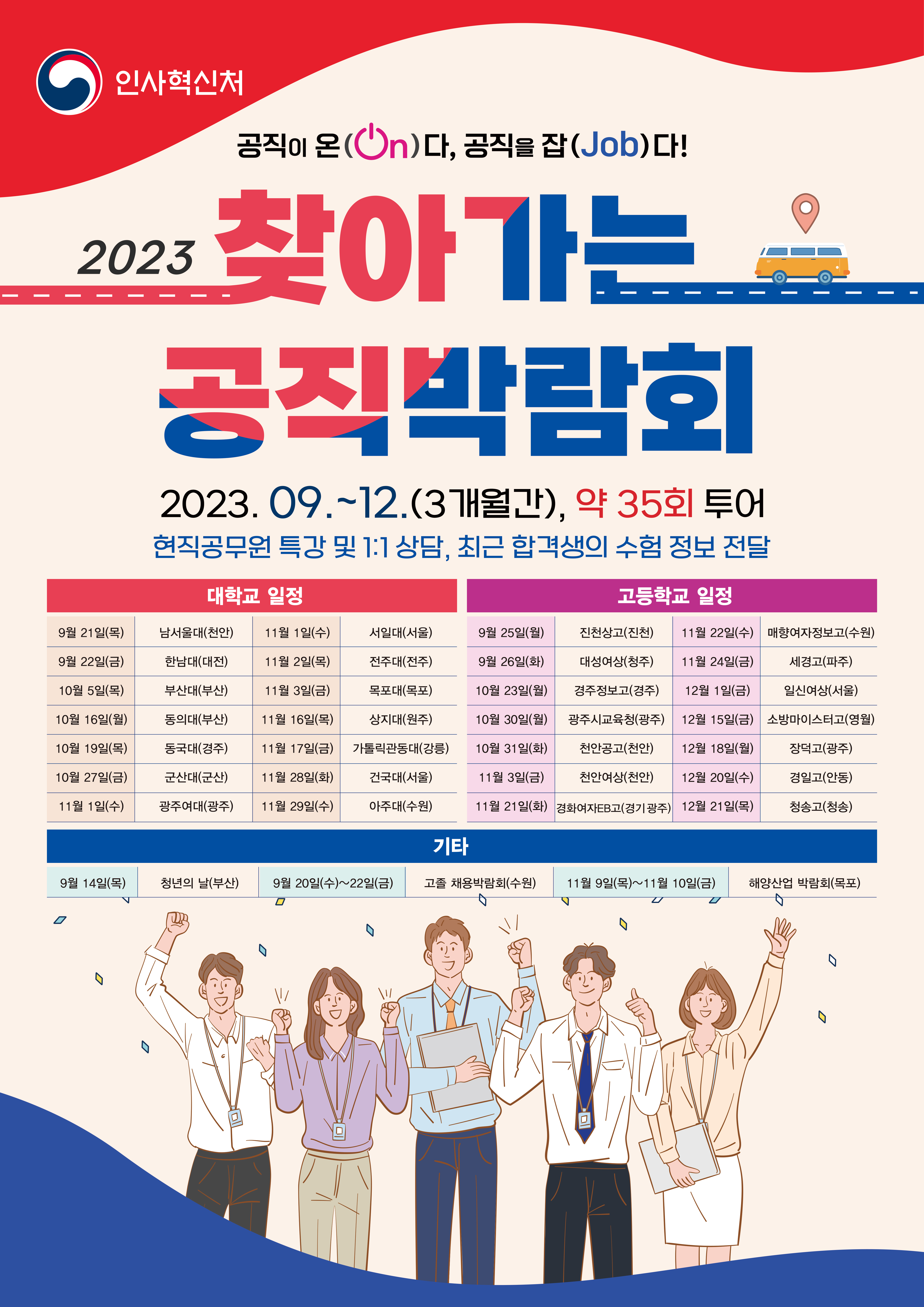 2023 공직박람회의 전체 프로그램 안내 - 상세내용은 아래 콘텐츠 참고