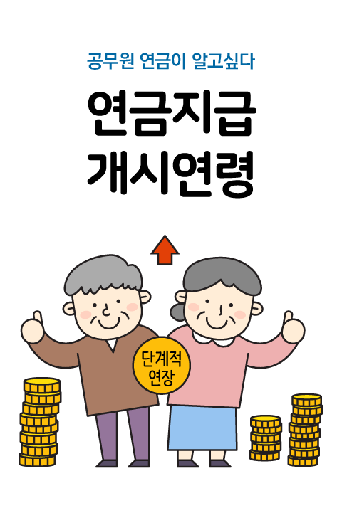 공무원연금이 알고싶다 연금지급 개시연령(단계적 연장) 바로보기