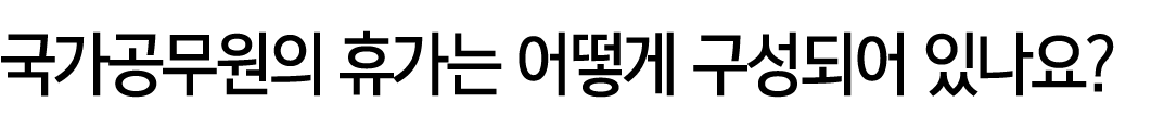 국가공무원의 휴가는 어떻게 구성되어 있나요?