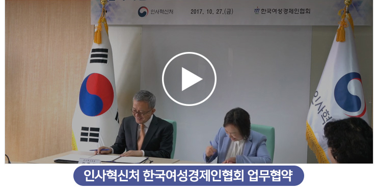 인사혁신처 한국여성경제인협회 업무협약