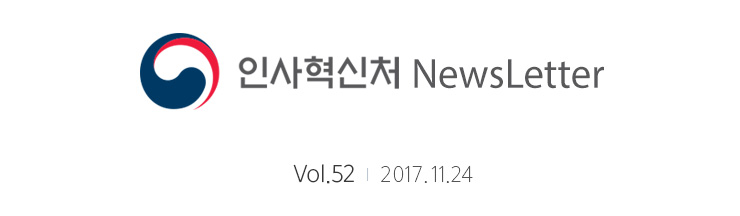 인사혁신처 NewsLetter Vol.52 2017.11.24