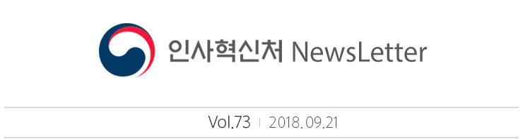 인사혁신처 NewsLetter Vol.73 2018.09.21