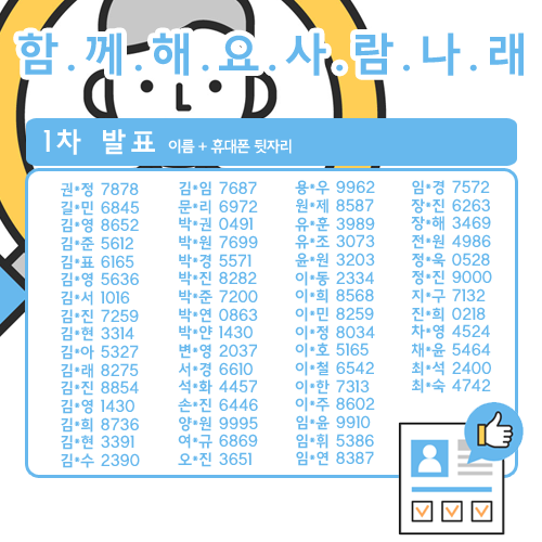 인사혁신처 서포터스 사람나래 2기 서류 합격자 발표
