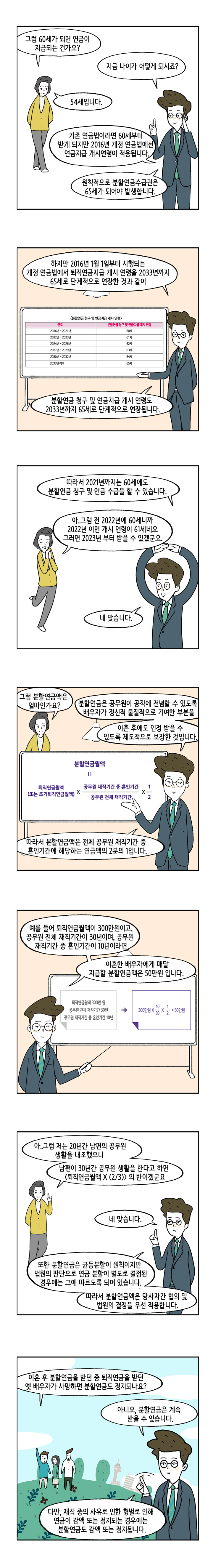 공무원 연금이 알고싶다 웹툰 - 분할연금제도 두번째 이미지입니다.