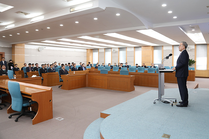 환영사를하는 김판석 인사혁신처장