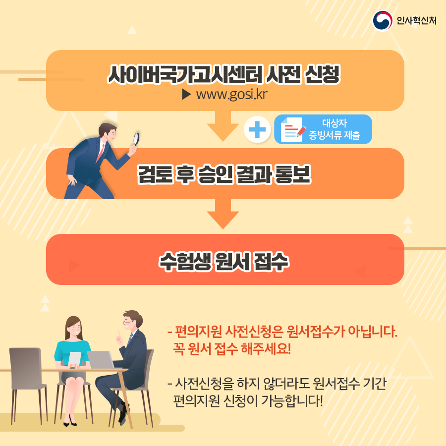 장애인 응시자 등의 필기시험 편의지원 사전신청제 실시 카드뉴스 3페이지