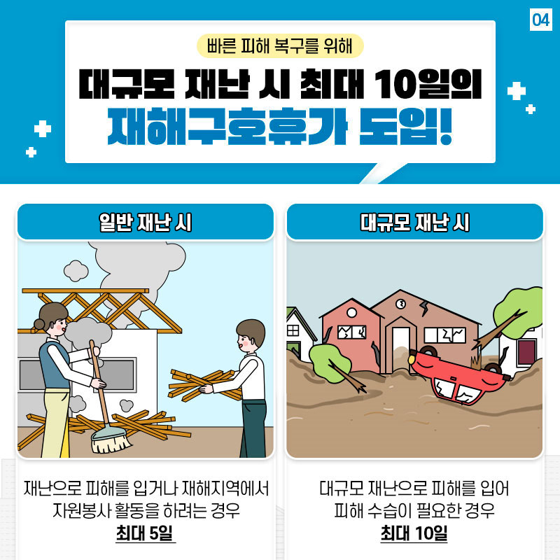 장시간 근무하는 공무원의 휴식을 지원합니다 카드뉴스 4번째 장