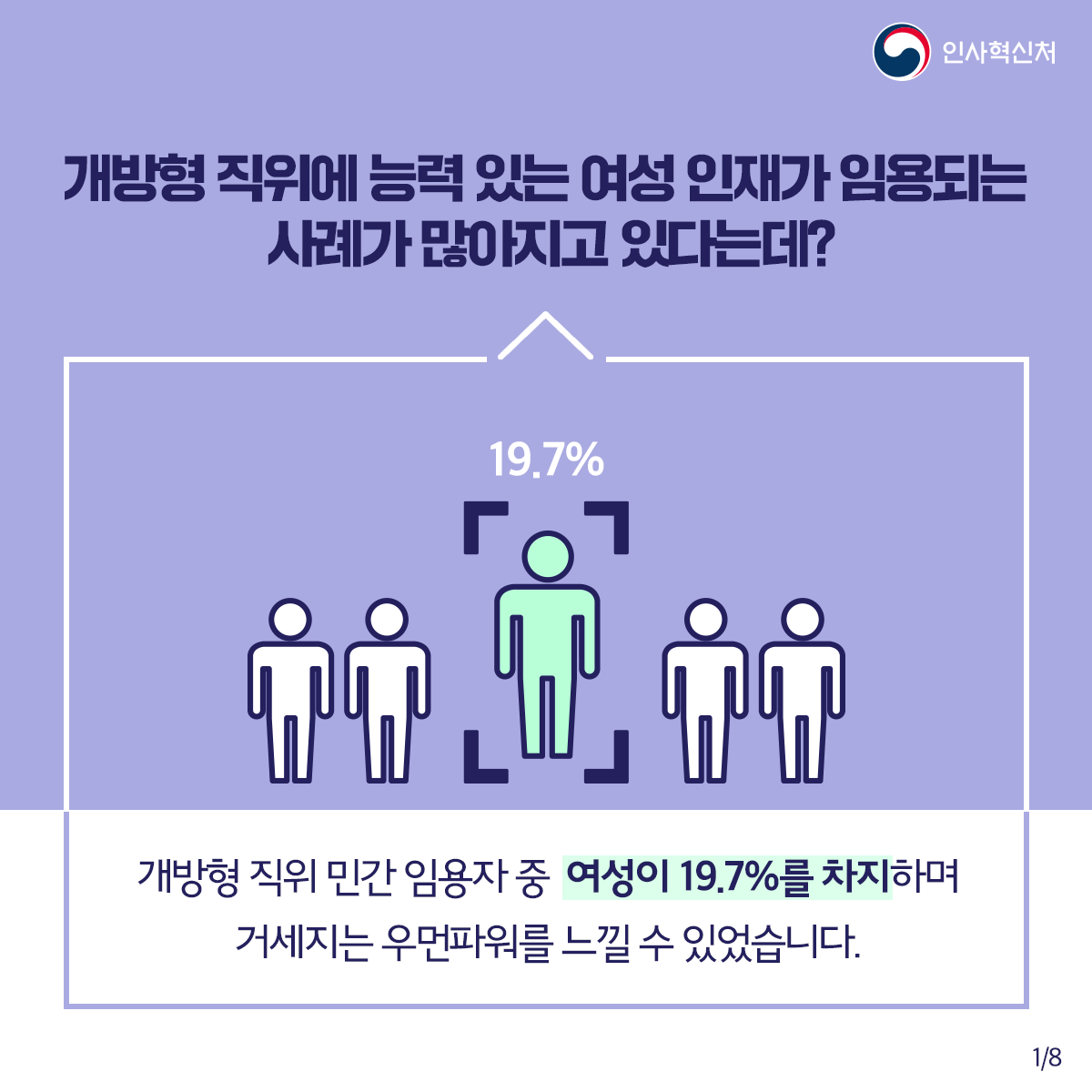 [개방형 직위 여성 인재 대표사례] 개방형 직위 여성 인재에게서 공직의 미래를 본다! 카드뉴스 2번째