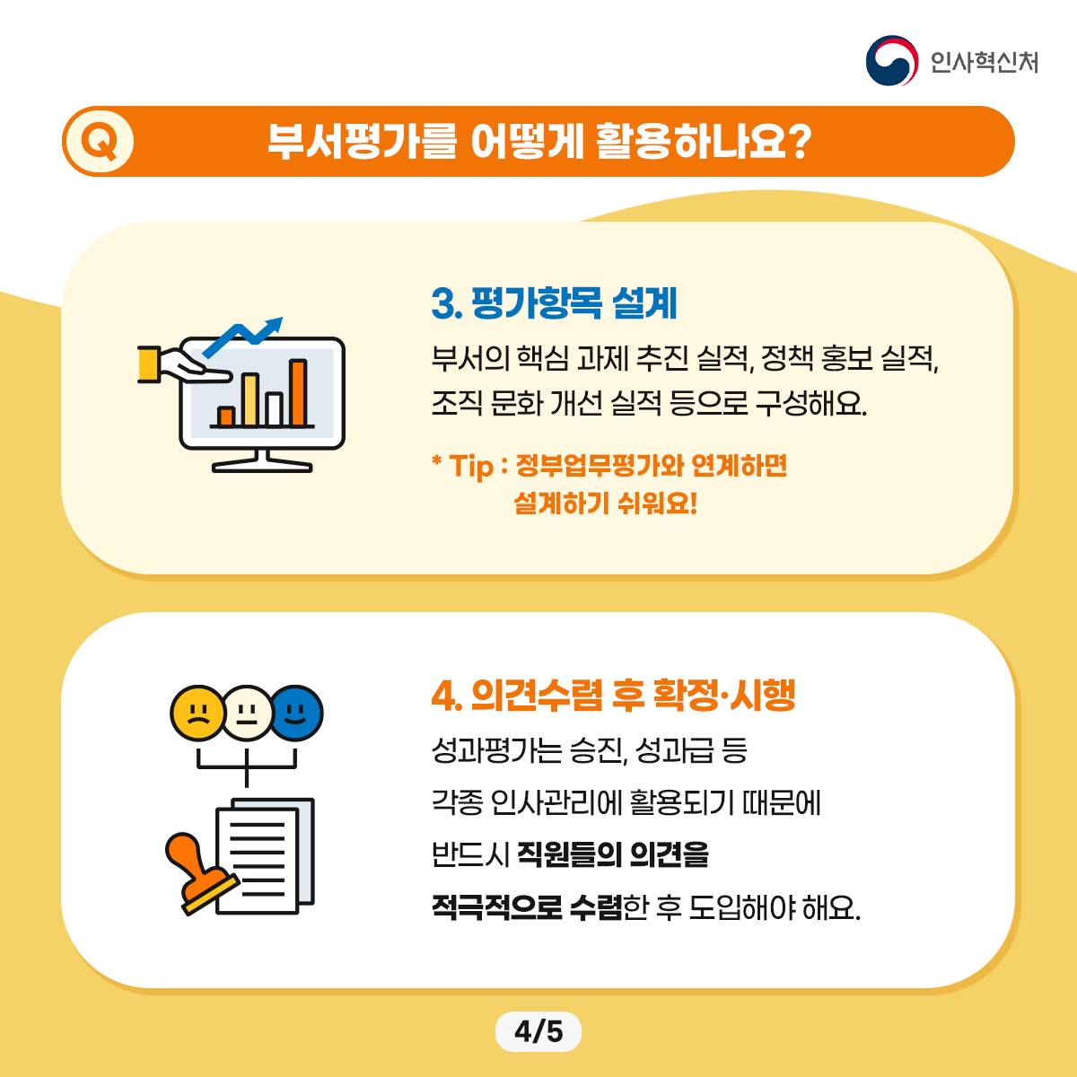 평가 담당자의 고민 덜기! 부서평가라고 들어 보셨나요? 카드뉴스 5번째