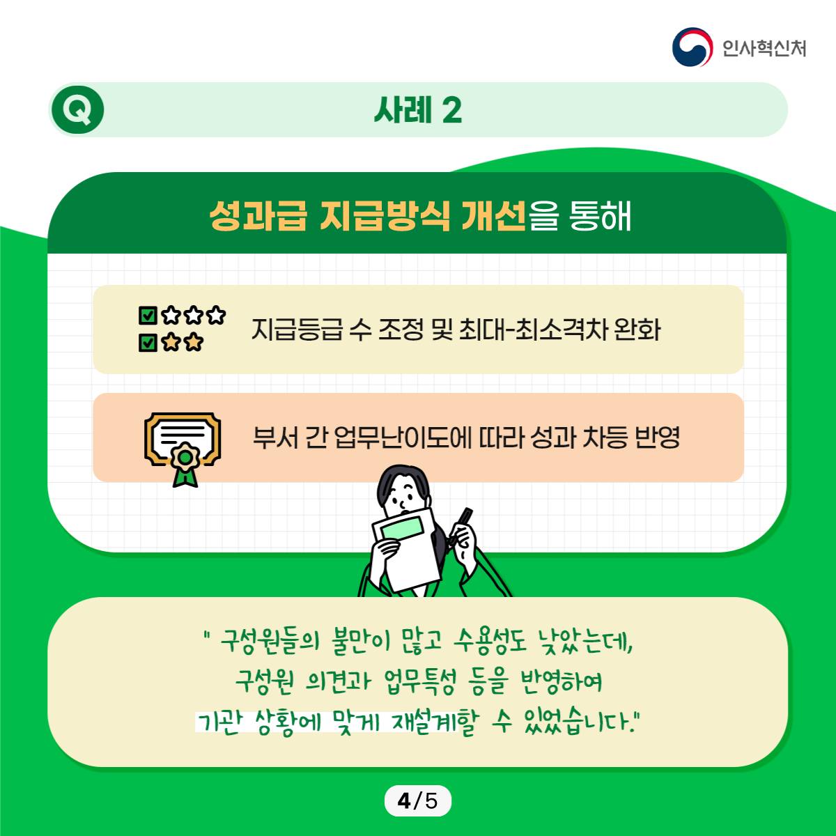 부처 특성에 딱 맞는 성과관리가 있다?! 인사혁신처에서 도와드립니다! 카드뉴스 4번째 카드